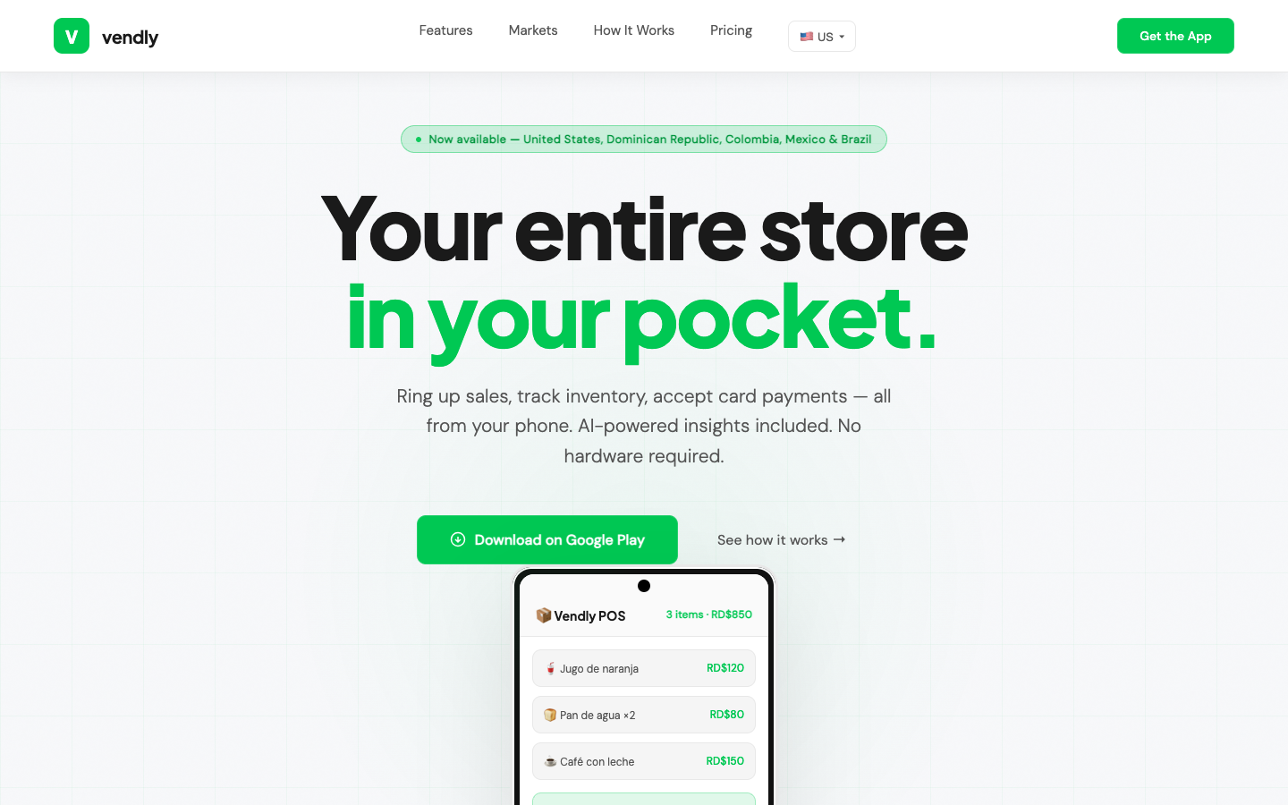 Vendly — Your entire store in your pocket